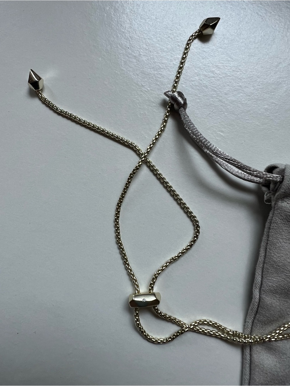 Kendra Scott Gold Necklace with Light Blue Faceted Pendant - Picture 3 of 5